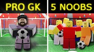 Can 5 Noobs Beat A PRO GK? (Touch Football Roblox)