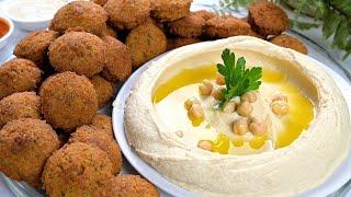 الطريقة الصحيحة لعمل فلافل مقرمشة وحمص كريمي ولذيذ! Flavorful Hummus and Crunchy Falafel Recipe