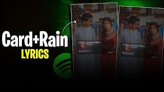 Trending Spotify Glow Lyrics Tutorial with Raindrop | Spotify Lyrics Card Tutorial in Alight Motion