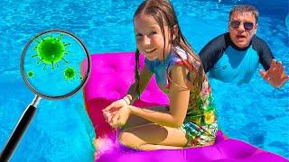 Nastya learns from her dad how to stay safe in summer - Video Series for Kids