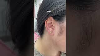 Almost all the way up! How many piercing do you have total? #earstyling #earpiercing