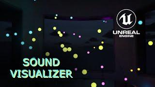 Unreal Engine 5 Audio Visualization: Spheres Exploding on Music with Synesthesia.