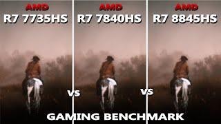 AMD RYZEN 7 7735HS vs 7840HS vs 8845HS GAMING BENCHMARK TEST | RTX 4050 | Which one is better? |