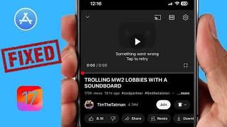 Fixed: Something Went Wrong Tap to Retry Youtube iPhone | Youtube Network Problem Solve