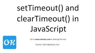 setTimeout & clearTimeout in JavaScript with Example to call a function after 5 seconds or some time