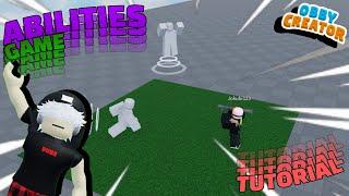 How to make an abilities game I roblox - obby creator