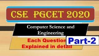 Computer science PGCET-2020  Preparation | solved question papers 2019  Part -2