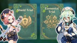 Misty Dungeon Day 3 (Shield and Elemental Trial) 【Genshin Impact】