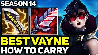 How to Carry 1v9 Vayne Gameplay - RANK 1 BEST VAYNE IN THE WORLD! | Season 14 League of Legends