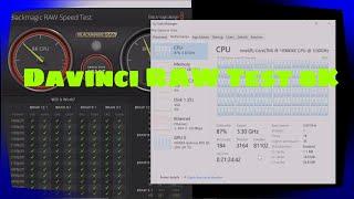 Davinci Resolve 17 CPU and GPU Benchmark 8K