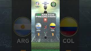 Argentina vs Colombia Prediction | AI match Result | Copa America Final Match | #Shorts #Prediction