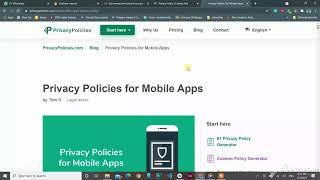 Add App Privacy Policy To Google Play Console | Google Play Console|AndroidStudio| Google Play Store