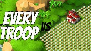 Every Troop vs ALL SHOCK MINE Base! Boom Beach Blackgaurd Base Builder!