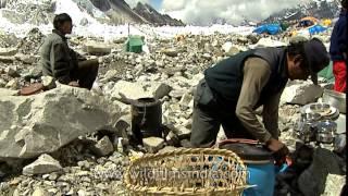 Base Camp atmosphere around Mt. Everest