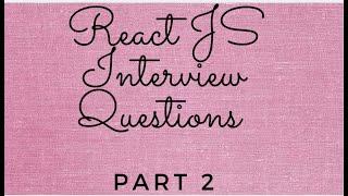 Frontend Interview Preparation | React Js Interview Question Part 2 | Virtual Dom | Pure Functions