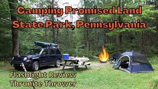 Camping Promised Land State Park, Pennsylvania - Thrunite Thrower, Flashlight Review