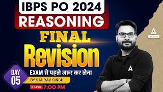 IBPS PO Reasoning | Final Revision Day 5 | IBPS PO Preparation 2024 | By Saurav Singh