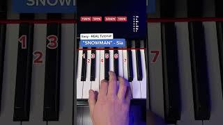 How to play „SNOWMAN“ (Sia) - Easy Piano Tutorial #pianotutorial #learnpiano #pianolessons