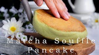 Japanese Matcha Souffle Pancake With One Egg | Two Plaid Aprons