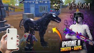 IPHONE 11 PUBG MOBILE VENOM MODE GAMEPLAY | SMOOTH + 60 FPS | FPS TEST & BGMI TEST