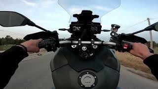 Souzes me Yamaha Tracer 9 (2022 900) full akrapovic exhaust/ GoPro with closed throttle wheelies!