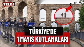 1 Mayıs'ta işçiye, emekçiye geçit yok! Taksim'e çıkmak isteyenlere polis müdahalesesi, gözaltı...