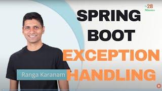 Exception Handling With Spring Boot