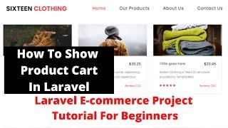 #10 How To Show Product In Cart In Laravel 9 |  Laravel E-commerce Project Tutorial For Beginners