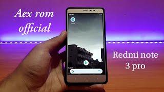 Aex rom official pie for redmi note 3 pro