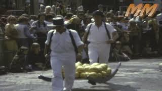 Alkmaar Cheese Festival Netherlands 1960's old cine film 175