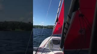 Astus 16.1 reaching under mainsail and gennaker