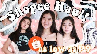 AFFORDABLE SHOPEE HAUL! 5.5 Brands Festival + giveaway| croptop, accessories, pants, skirt