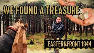 WW2 METAL DETECTING.WORLD WAR 2. WE FOUND TREASURE. POSITIONS 1944-1945. EASTERNFRONT