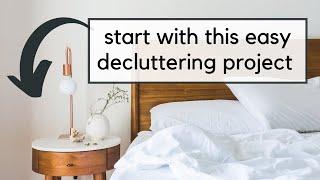 Make your bedroom more peaceful with this quick decluttering project...