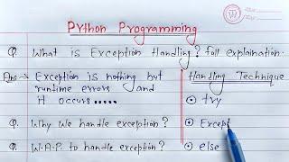 Python Exception Handling | Learn Coding