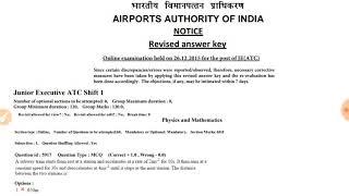 #AAI #ATC Airport authority of India Paper with solution #previous year paper #solution #exam #AAI