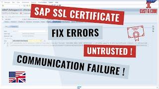 How to fix SAP SSL Certificate Errors - Untrusted / Handshake [english]