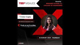 Why body language is everything | Ms. Vrinda Gupta | TEDxMSAJCE