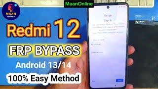 Xiaomi Redmi 12 Android 13 Frp Bypass | Redmi 12 frp bypass miui 14 with unlockTool | New Trick 2024