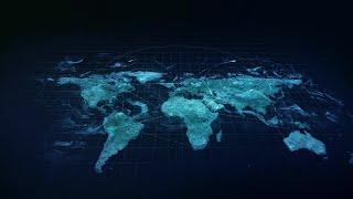 Connecting Network World Map Stock Motion Graphics