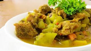  CHAYOTE with MEAT STEWED IN A SHORT TIME l Homemade Recipes