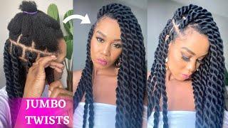 How To: DIY JUMBO TWIST RUBBER BAND METHOD / Beginner Friendly / Protective Style / Tupo1