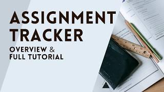 Overwhelmed by assignments?   This Google Sheets Assignment Tracker will change your life!  ️