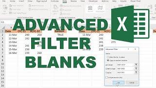 How to use advanced filter to remove blanks in excel