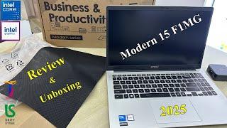 MSI Modern 15 F1MG Intel Core 7 14th Gen Unboxing and Review | Core 7-150U |16GB Ram | 512GB NVMe