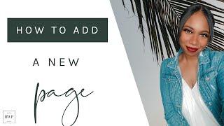 How To Add A New Page In Showit