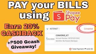 How to Pay your Bills using Shopee Pay | 20% Cashback | Bills Payment