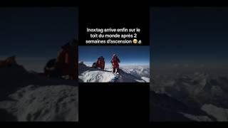 Inoxtag et arriver au sommet de l’Everest