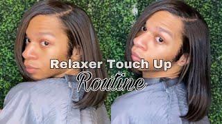 RELAXER TOUCH UP ROUTINE | HOW TO RELAX HAIR AT HOME + TRIM | Aprylfaces