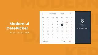 Modern ui DatePicker with Excel VBA